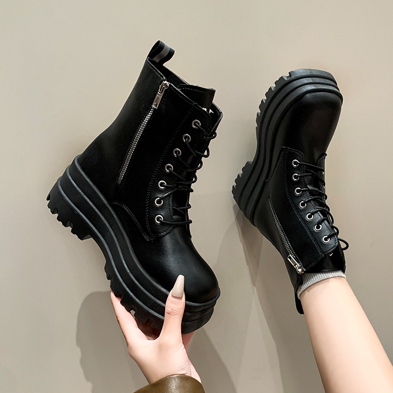 Women'S Fashion Socks - Fall/Winter New Side Zip Platform Single