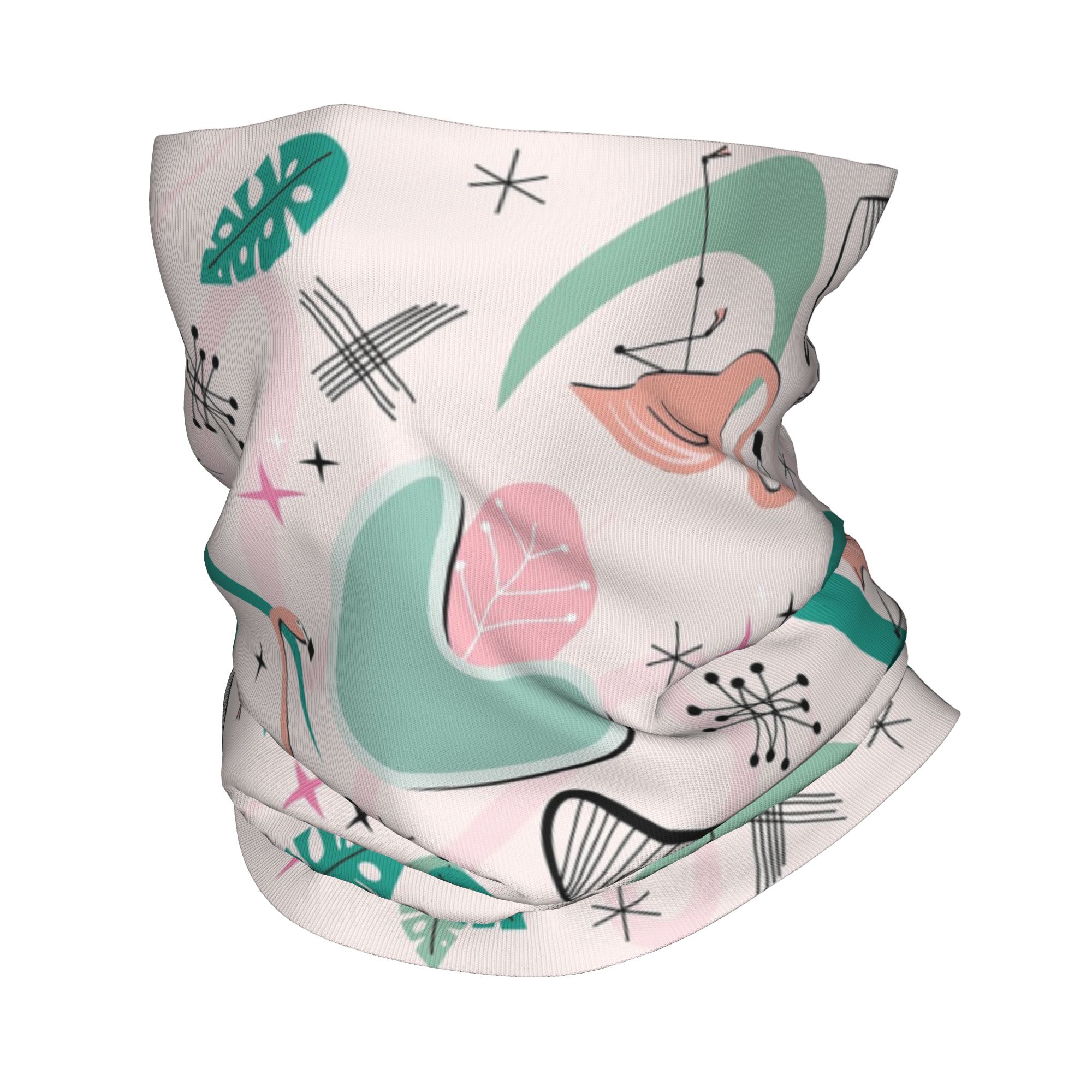 Women'S Fashion Of The 50S - Atomic 50s Flamingo Bandana Neck Gaiter