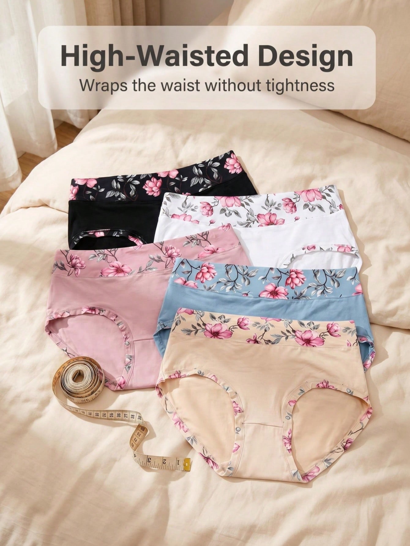 Women'S Fashion Trends - 5PCS Plus Size Women's Flower Print