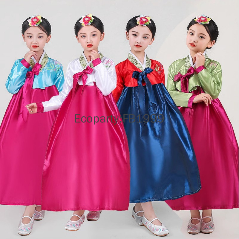 Women'S Fashion Korea - 4 Colors Girls Hanbok Dress Korean