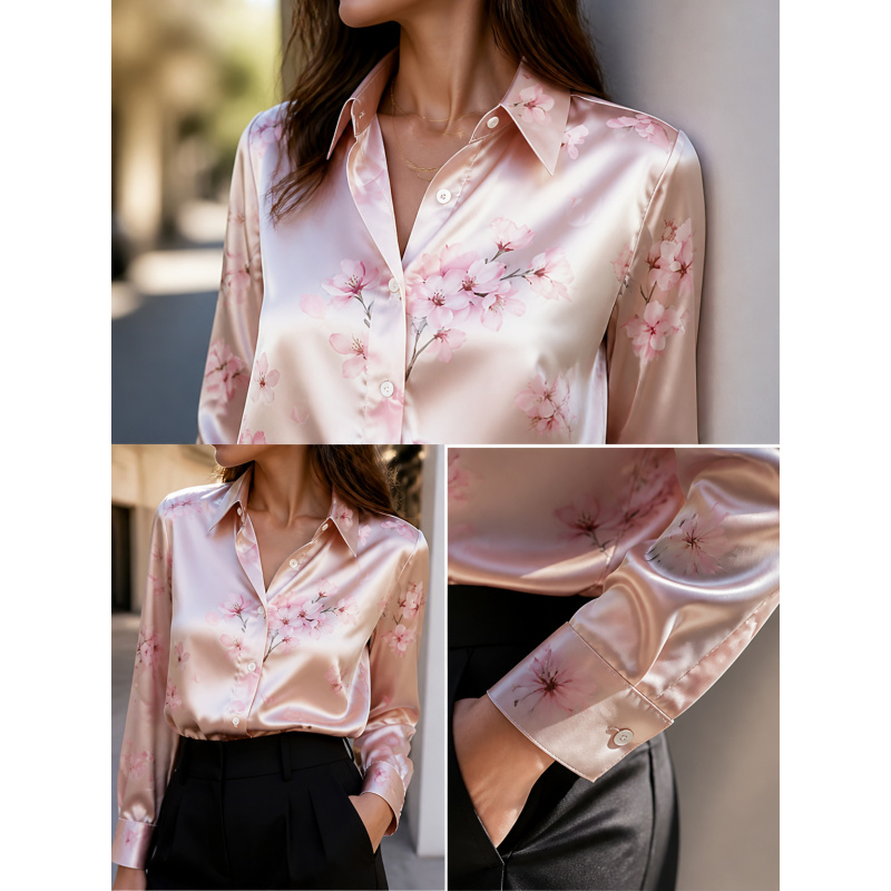 Women'S Fashion Trends - 2026Fashion lapel collar long sleeve shirt