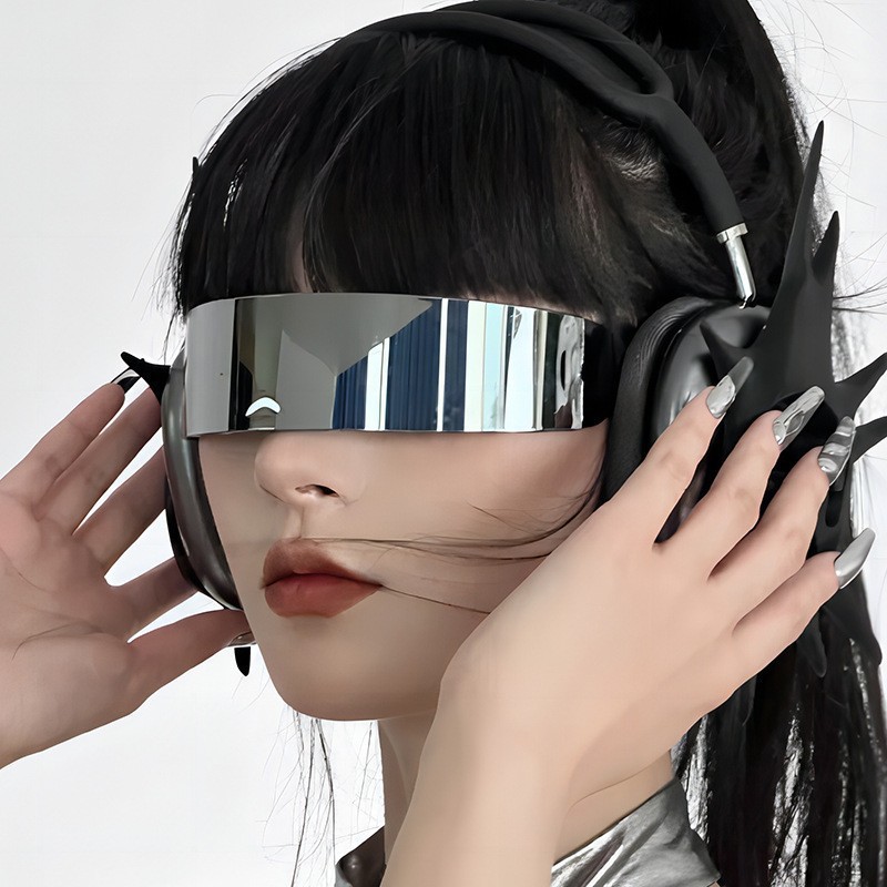 Y2K Futuristic Narrow Cyclops  - Women'S Fashion Visor ulasan dan harga