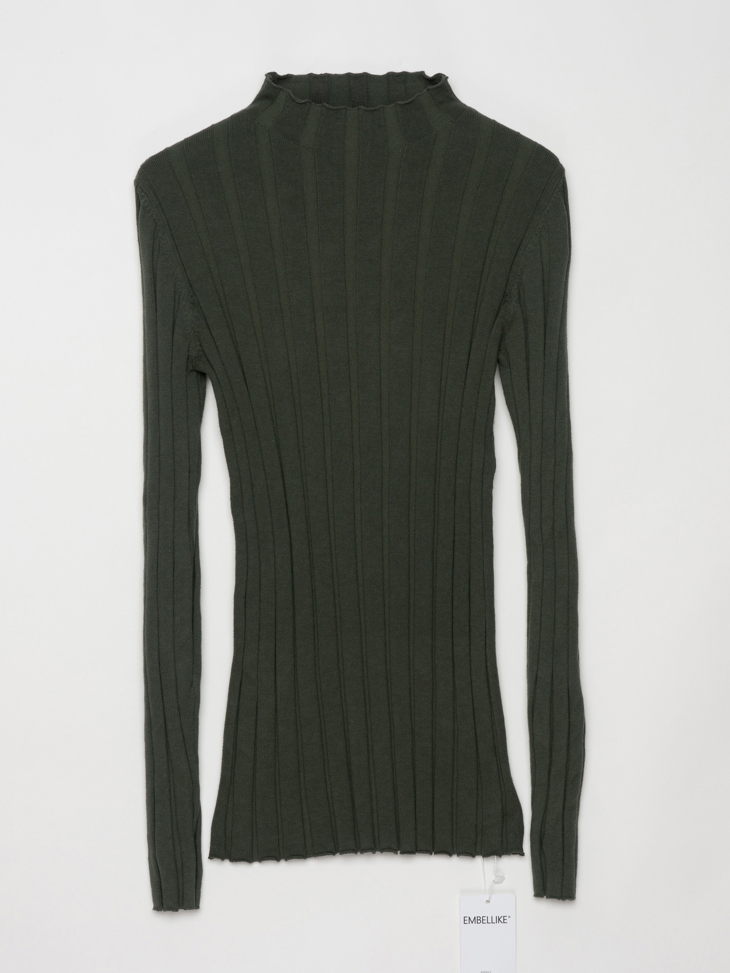 Mock Neck Cotton Sweater Women - Ribbed Knit Sweater ulasan dan harga