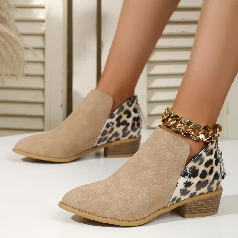 New Fashion Patchwork Leopard  - Women'S Fashion Ugg Boots ulasan dan harga