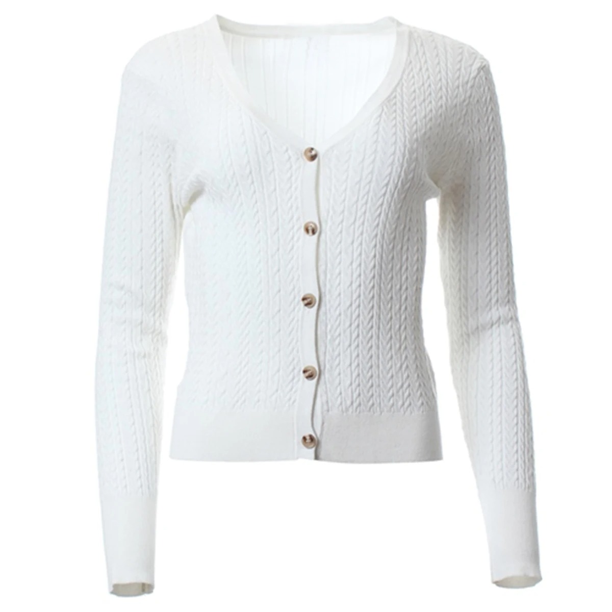 Plus Size Women's Button Down  - Ribbed Knit Sweater ulasan dan harga
