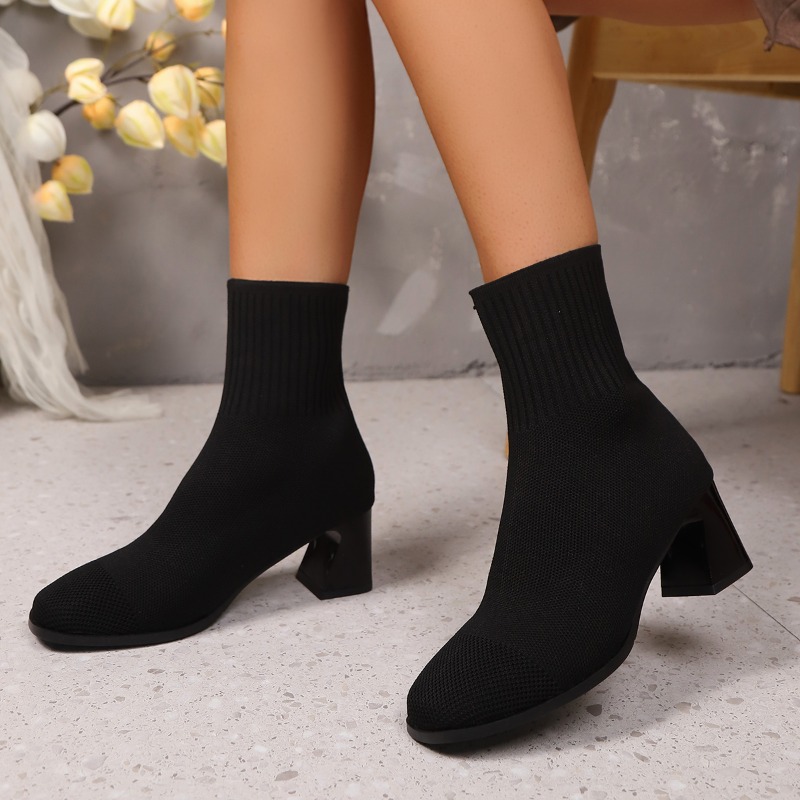 Women's Ankle Boots Knitted He - Women'S Fashion Socks ulasan dan harga