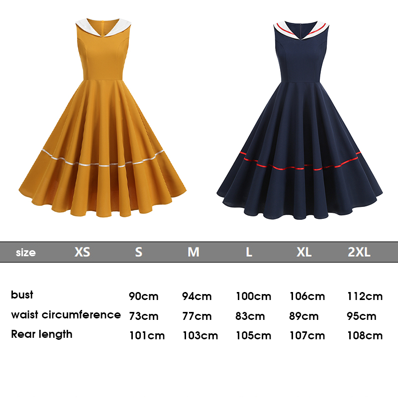 50s 60s Vintage Navy Style Dr - Women'S Fashion Of The 50S ulasan dan harga
