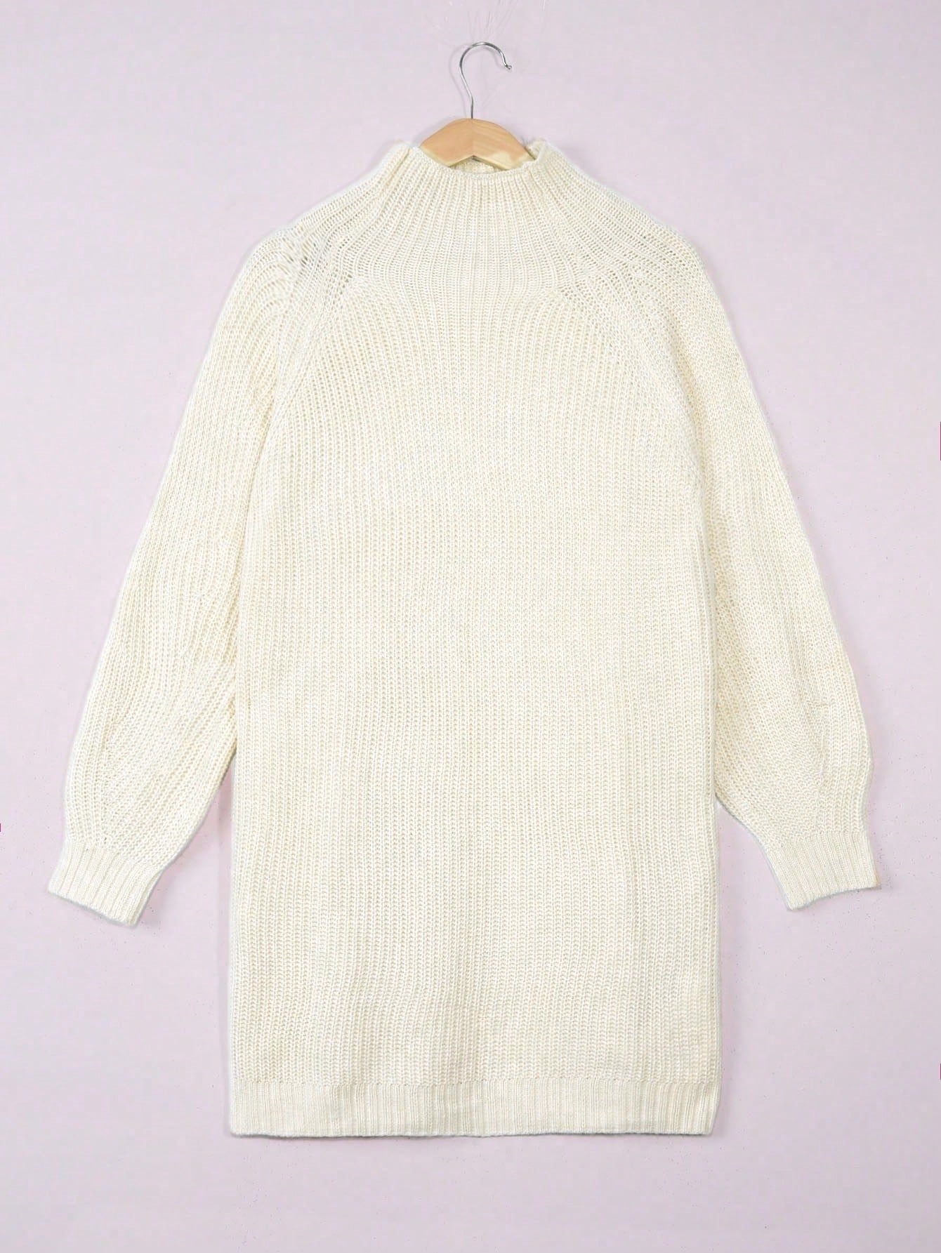 Plus Size Knitted Dress Women  - Ribbed Knit Sweater ulasan dan harga