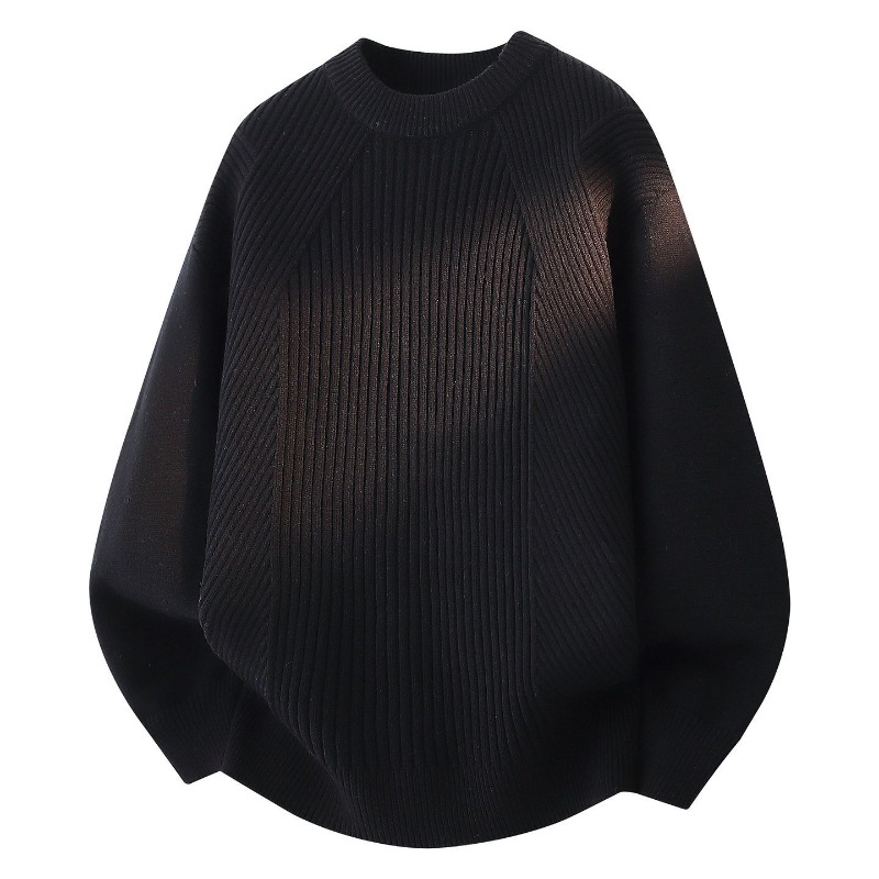 Women Crew Neck Diagonal Rib K - Ribbed Knit Sweater ulasan dan harga
