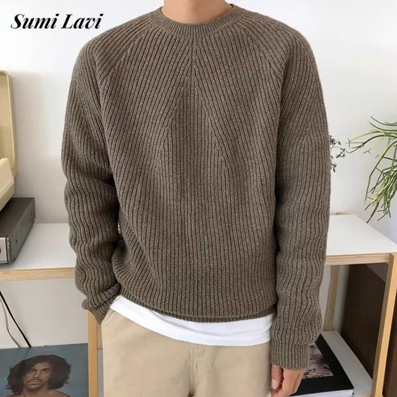 Streetwear Fashion Mens Knit S - Ribbed Knit Sweater ulasan dan harga