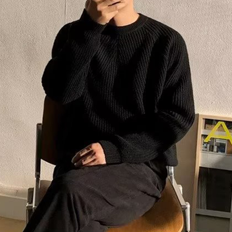 Streetwear Fashion Mens Knit S - Ribbed Knit Sweater ulasan dan harga