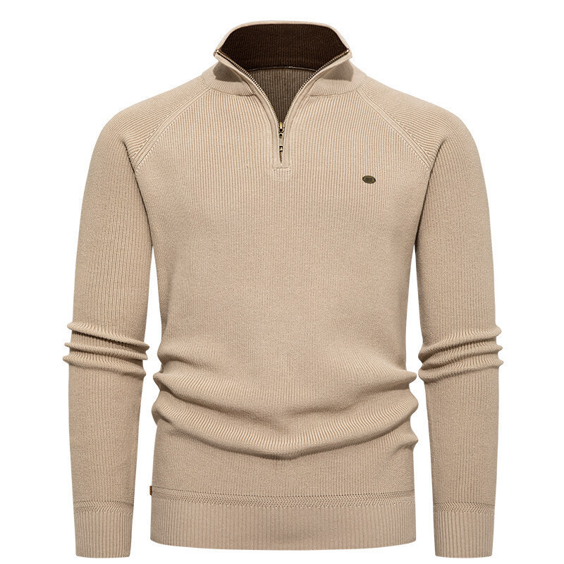 Men's Light Blue Ribbed Knit H - Ribbed Knit Sweater ulasan dan harga