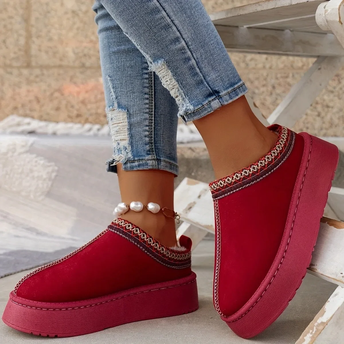 New Ankle Flats Platform Women - Women'S Fashion Ugg Boots ulasan dan harga