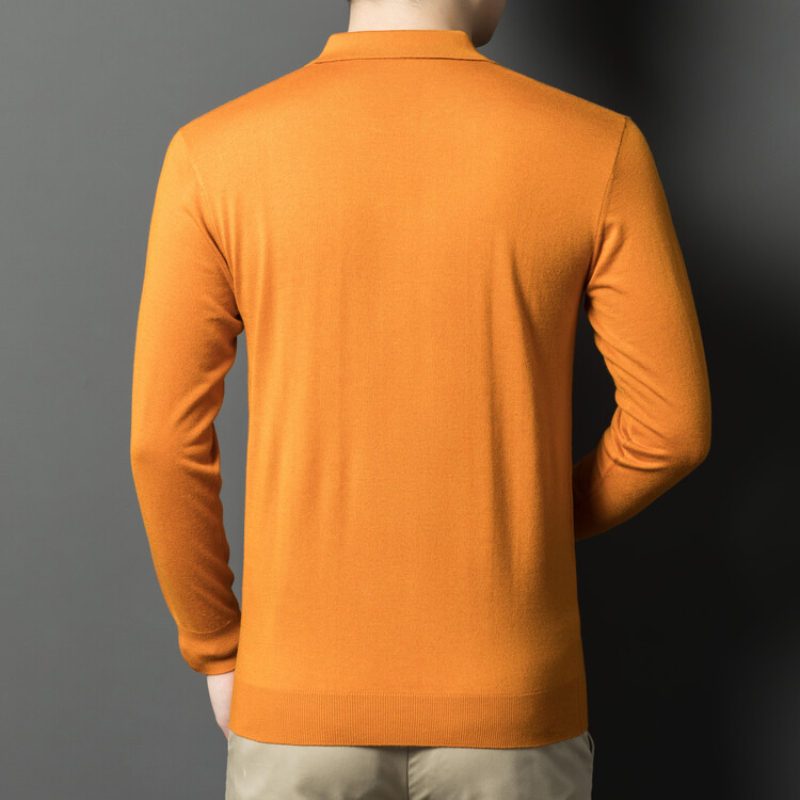 Men's pullover sweater with V- - Ribbed Knit Sweater ulasan dan harga