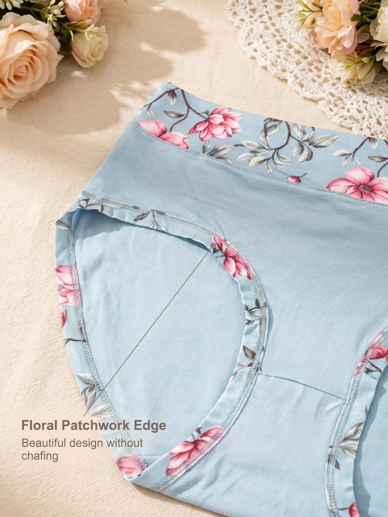5PCS Plus Size Women's Flower  - Women'S Fashion Trends ulasan dan harga