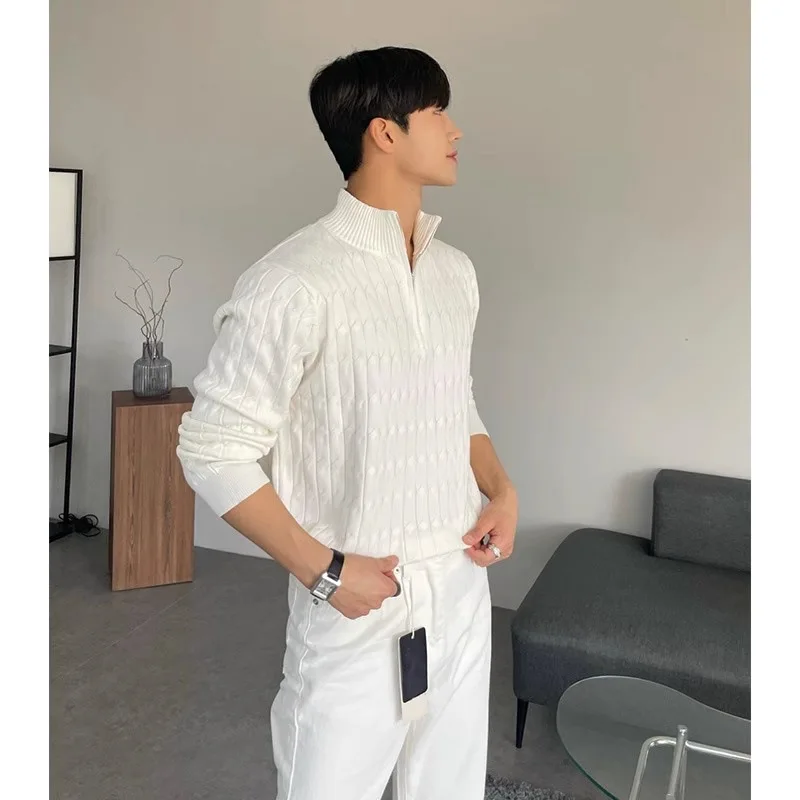 Men's Sweater Casual Jacquard  - Ribbed Knit Sweater ulasan dan harga