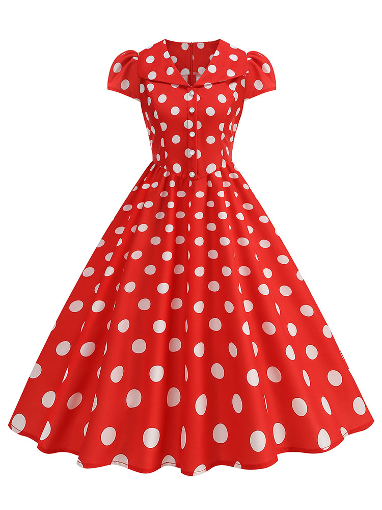 Women's Polka Dot Summer Dress - Women'S Fashion Of The 50S ulasan dan harga