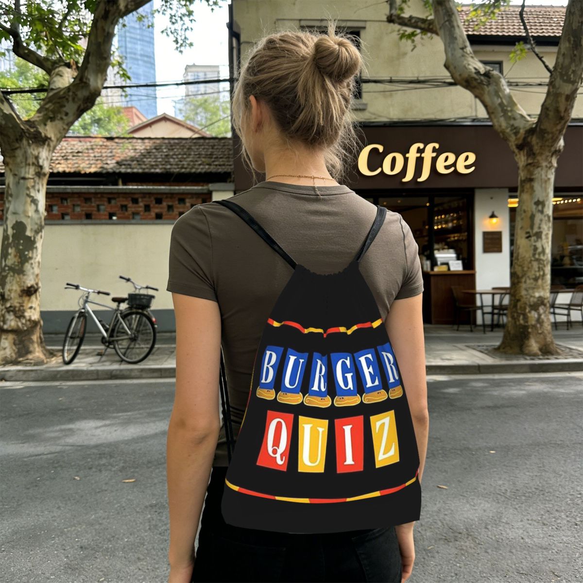 Burger Quiz New Logo Backpacks - Women'S Fashion Quiz ulasan dan harga