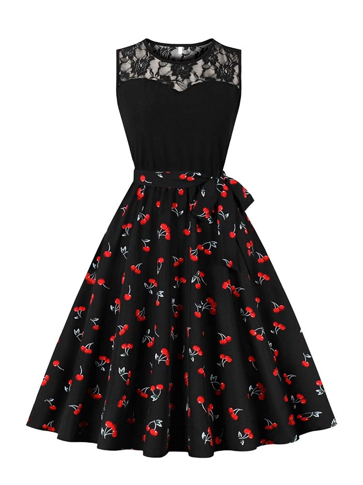 Elegant High Waist Sleeveless  - Women'S Fashion Of The 50S ulasan dan harga