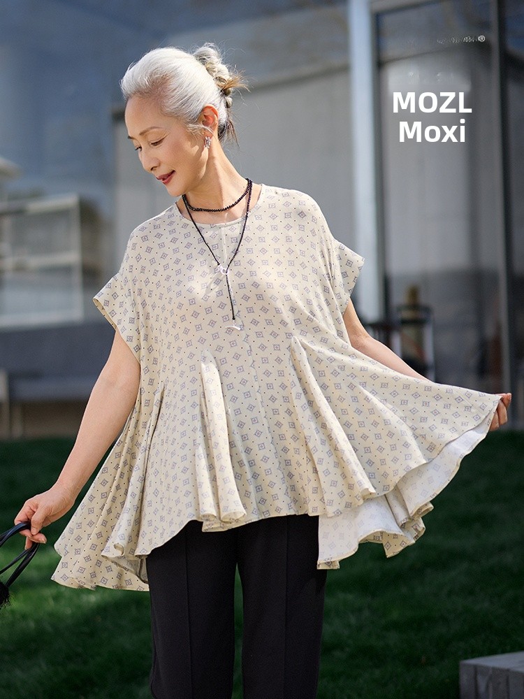 Muzhi Mid-aged Mom Summer Fash - Women'S Fashion Of The 50S ulasan dan harga