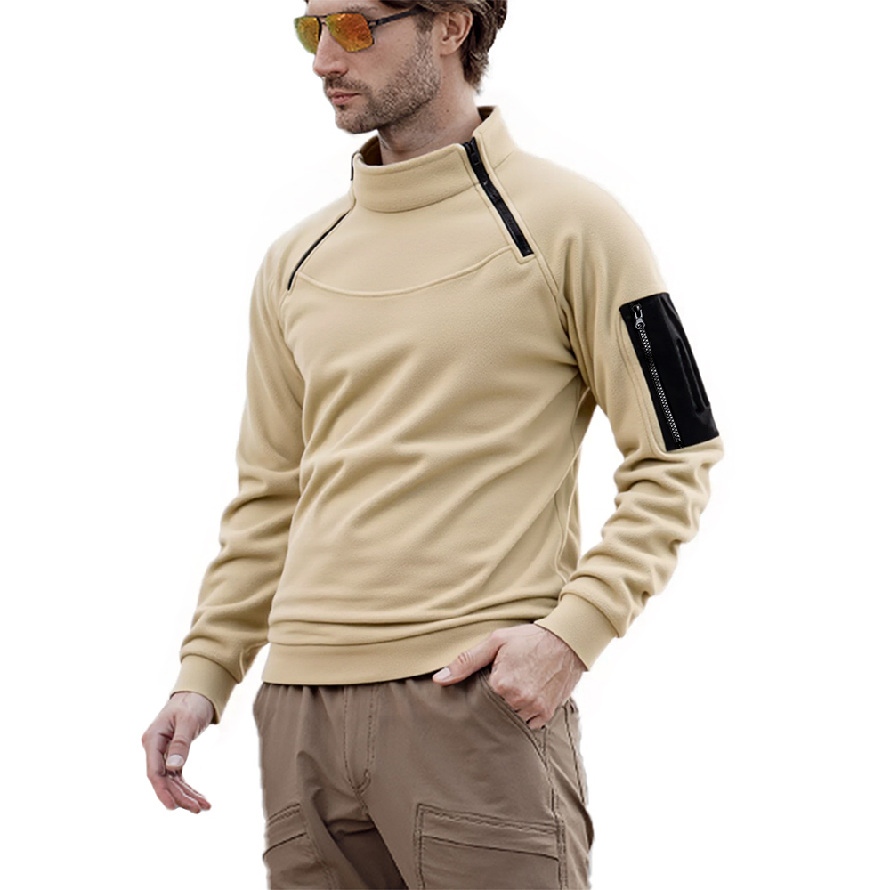 Men's Long Sleeve Tactical Hoo - Ribbed Knit Sweater ulasan dan harga