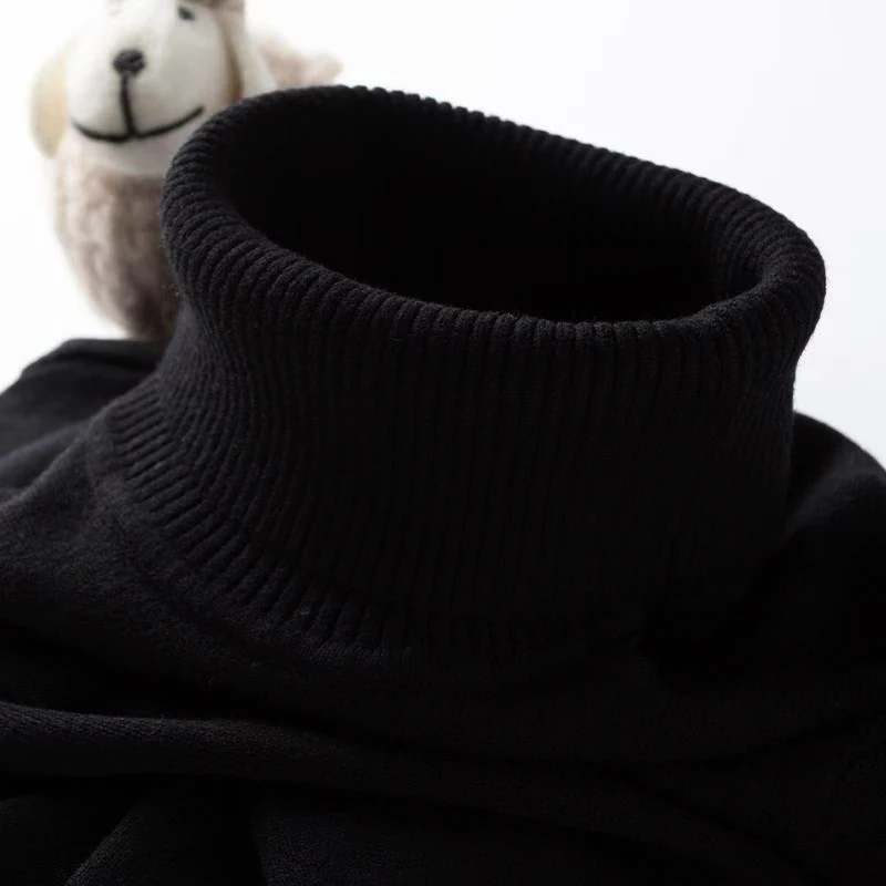 Mens Turtleneck Sweater Slim F - Ribbed Knit Sweater ulasan dan harga