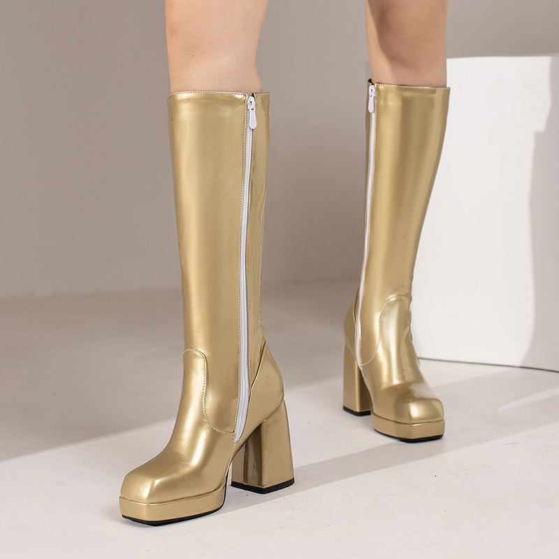 Green Winter Women Platform Kn - Women'S Fashion Leather Boots ulasan dan harga