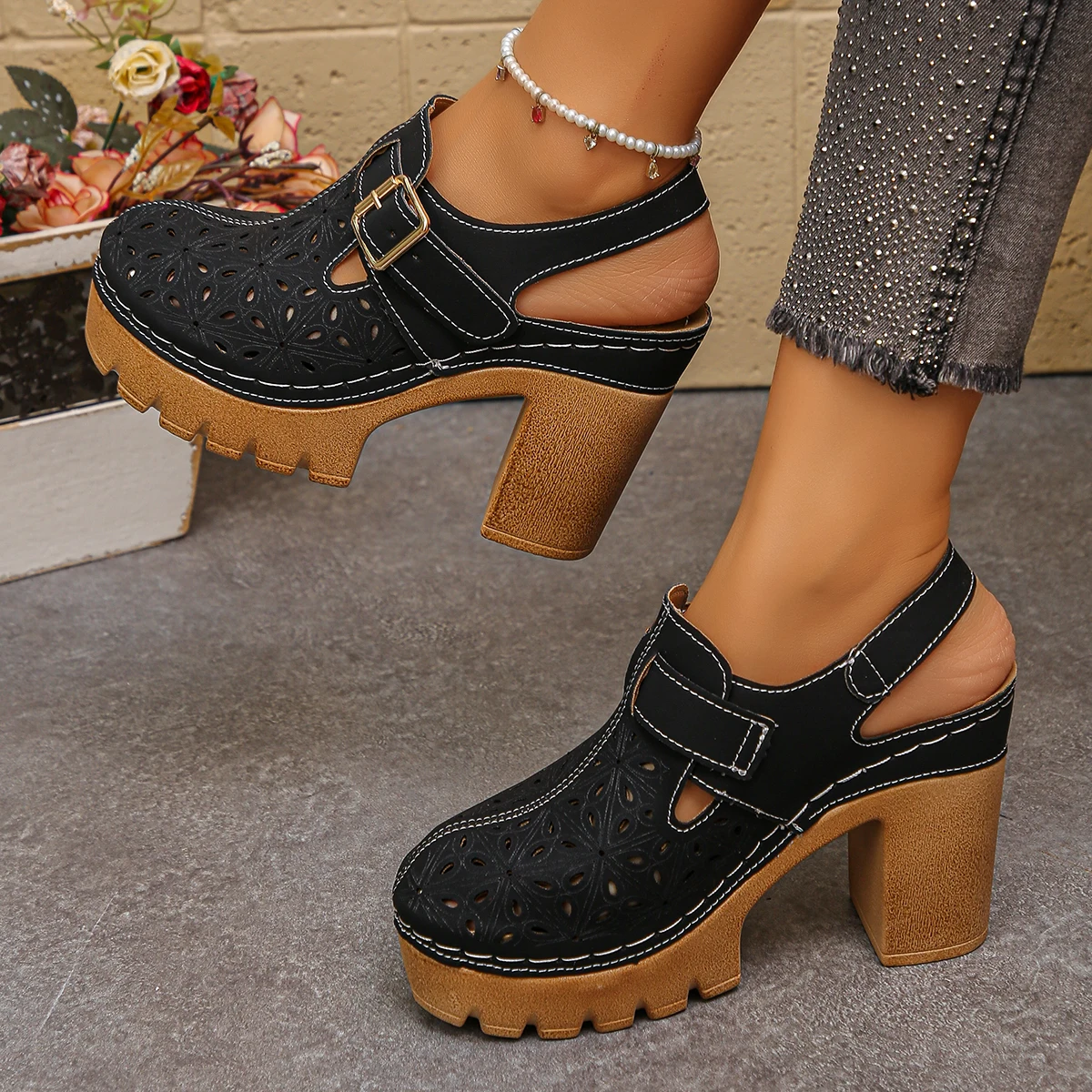 Large Size Women's Thick Heel  - Women'S Fashion Visor ulasan dan harga