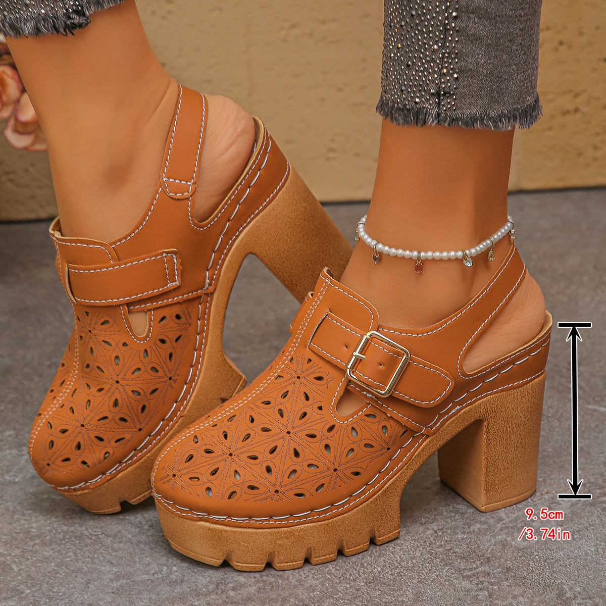 Large Size Women's Thick Heel  - Women'S Fashion Visor ulasan dan harga