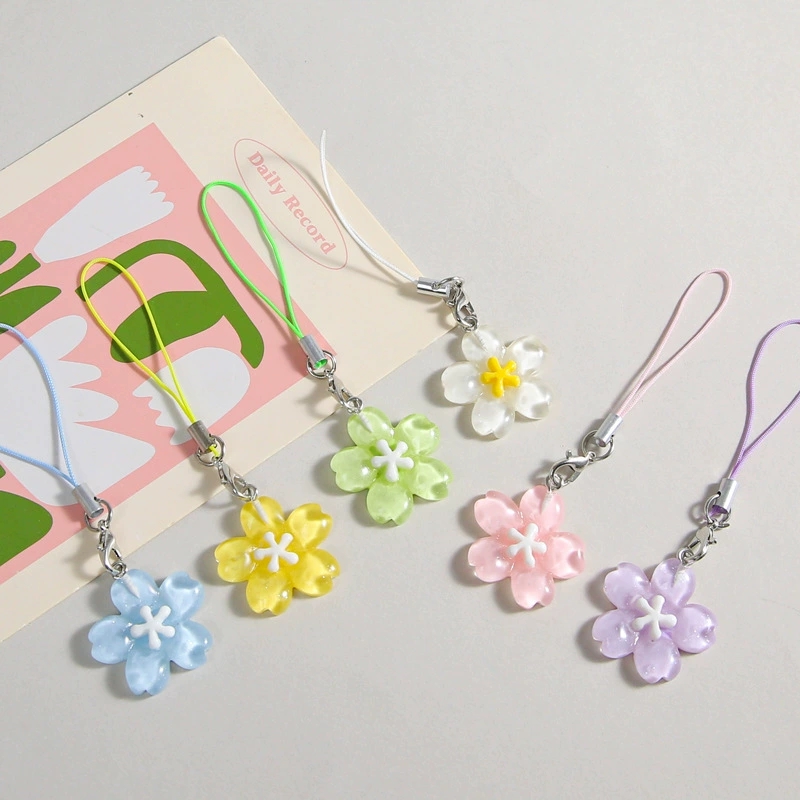 Colorful Resin Flower Phone Ch - Women'S Fashion Korea ulasan dan harga