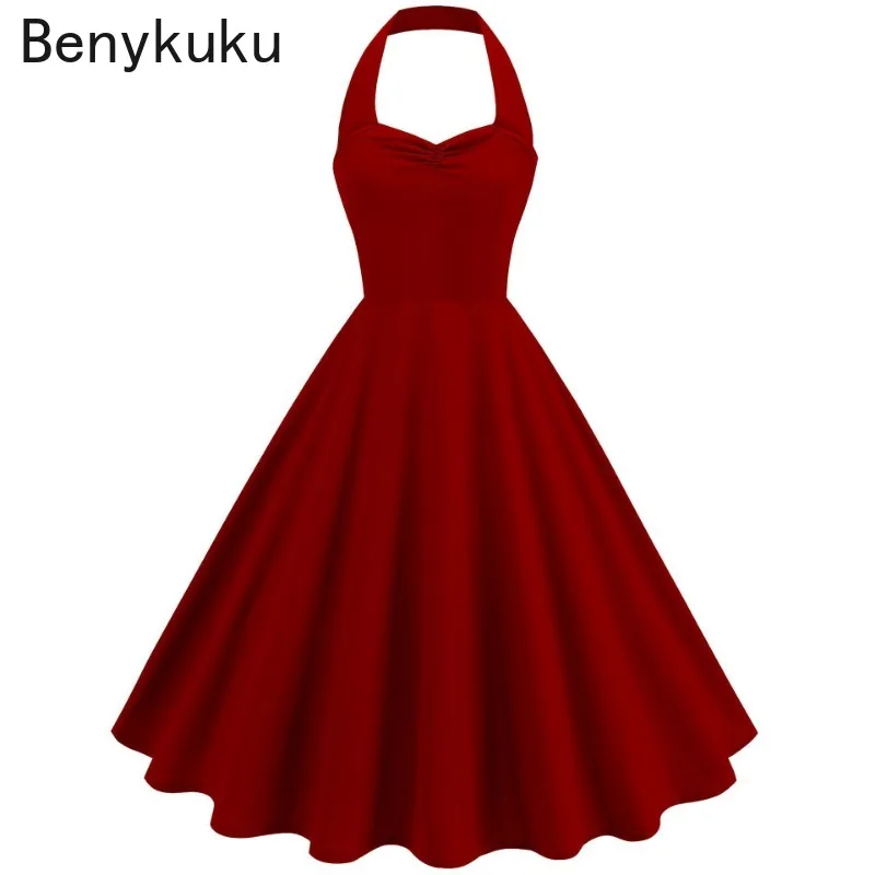Solid Backless Pin Up 50s 60s  - Women'S Fashion Of The 50S ulasan dan harga
