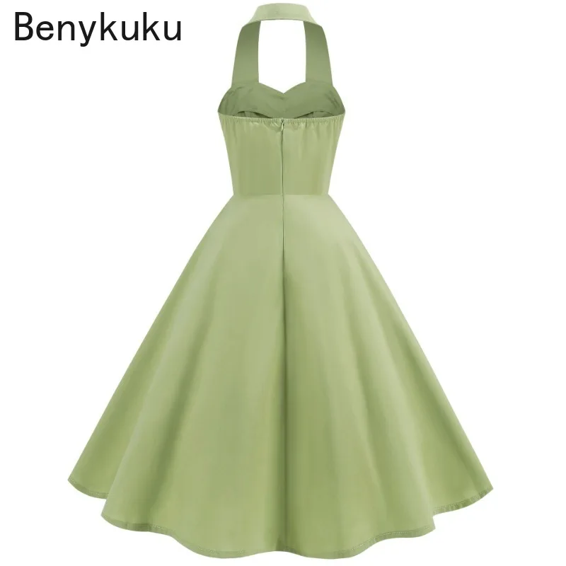 Solid Backless Pin Up 50s 60s  - Women'S Fashion Of The 50S ulasan dan harga