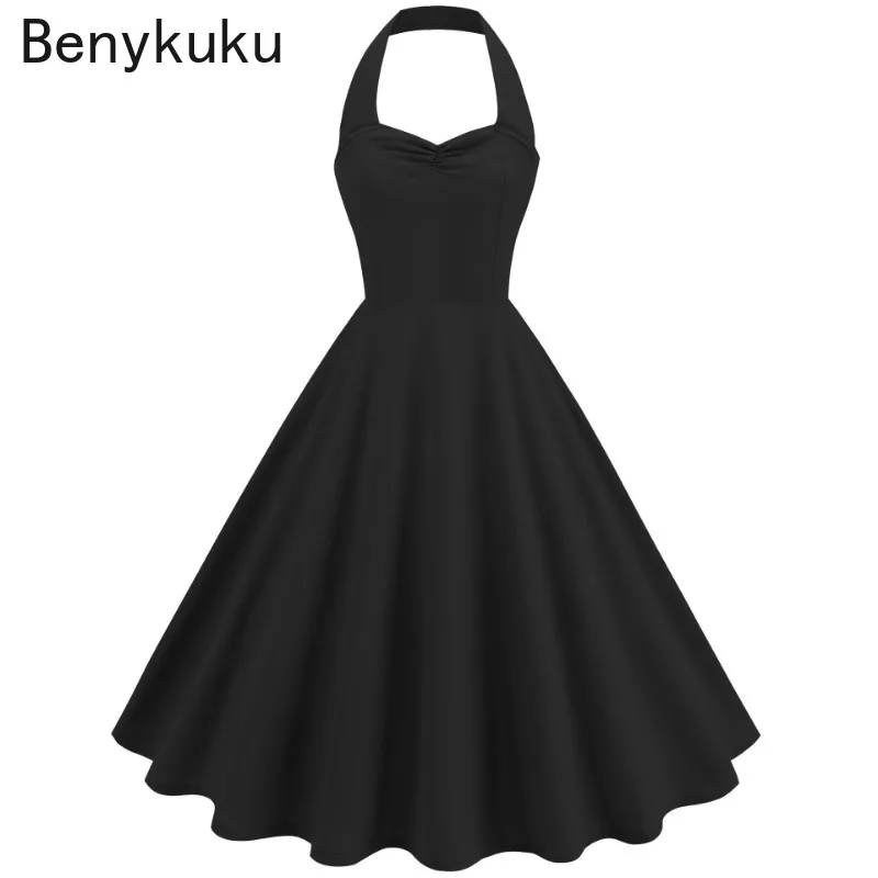 Solid Backless Pin Up 50s 60s  - Women'S Fashion Of The 50S ulasan dan harga