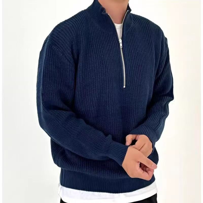 Autumn & Winter Men's Knitting - Ribbed Knit Sweater ulasan dan harga