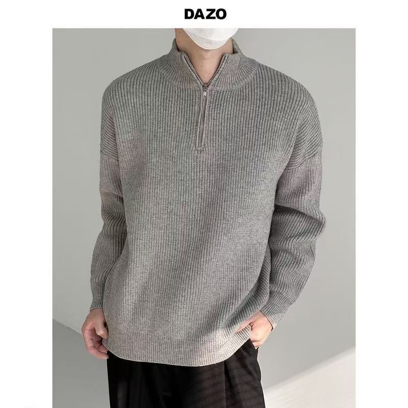 Autumn & Winter Men's Knitting - Ribbed Knit Sweater ulasan dan harga