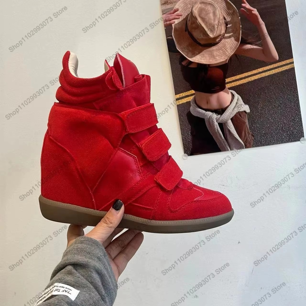 Women Hidden Wedge Heel High‑T - Women'S Fashion Leather Boots ulasan dan harga